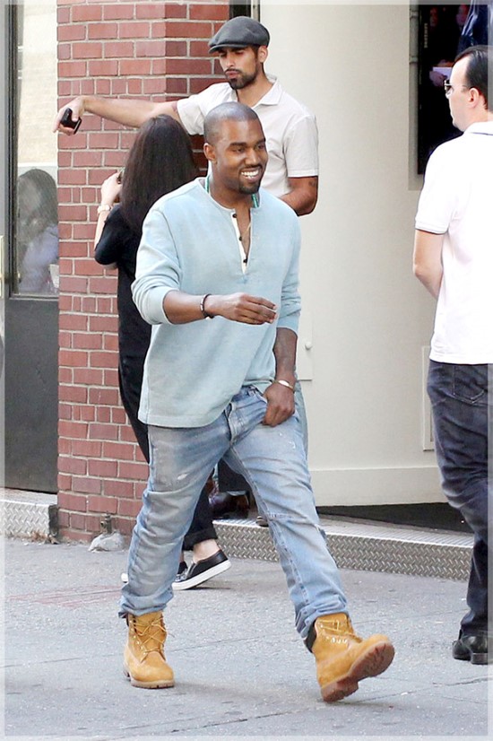 Kanye Goes Old School Classic Timberland | New York Gossip Gal | by Roz