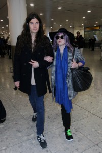 Kelly Osbourne and Matthew Mosshart arrive at Heathrow