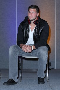 Tim Tebow Appears at Soul Headphones at 2014 International CES