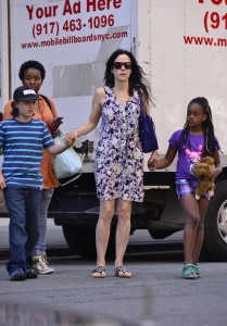 Mary Louise Parker and her children are seen out and about in Manhattan