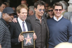 Hollywood producer Jerry Bruckheimer is honoured with a star on the Hollywood Walk of Fame