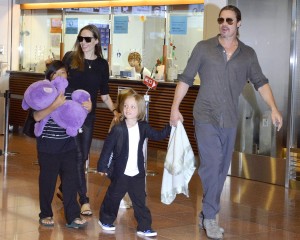 Angelina Jolie And Brad Pitt Arrive In Tokyo