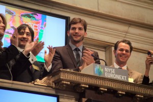 Ashton Kutcher at the NYSE