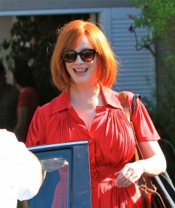 christina hendricks was pictured in brentwood