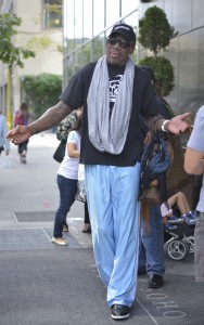 Dennis Rodman back in New York City