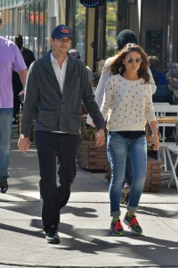 Ashton Kutcher and Mila Kunis in Soho