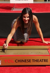 Sandra Bullock Hand And Footprint Ceremony At TCL Chinese Theatre Celebrating The Release Of Her New Film "Gravity"