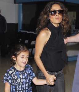 Salma Hayek arrives at at LAX (Los Angeles International) airport