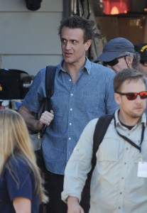 Cameron Diaz and Jason Segel on the set of their new film 'Sex Tape'