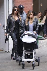 Kim Kardashin and Lala Anthony out and about