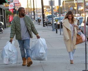 Kim Kardashian And Kanye West Shopping