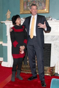 Mayor Bill de Blasio hosts an open house at Gracie Mansion