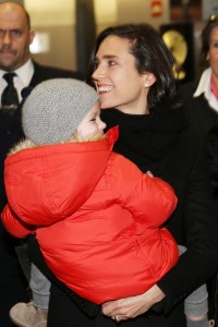 Jennifer Connelly arriving at Tegel Airport