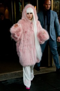 Lady Gaga on her way to the Tonight Show