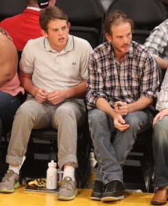 Celebrities courtside at the Lakers game