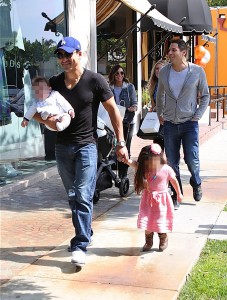 Mario Lopez And Joe Francis Go Shopping With Family