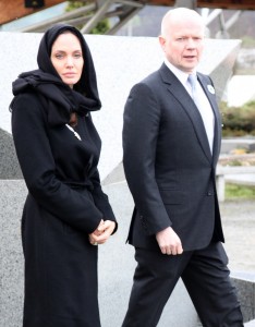 Angelina Jolie and First Secretary of State, William Hague visit the Memorial Center