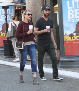 Tom Green dressed in black goes shopping at The Grove
