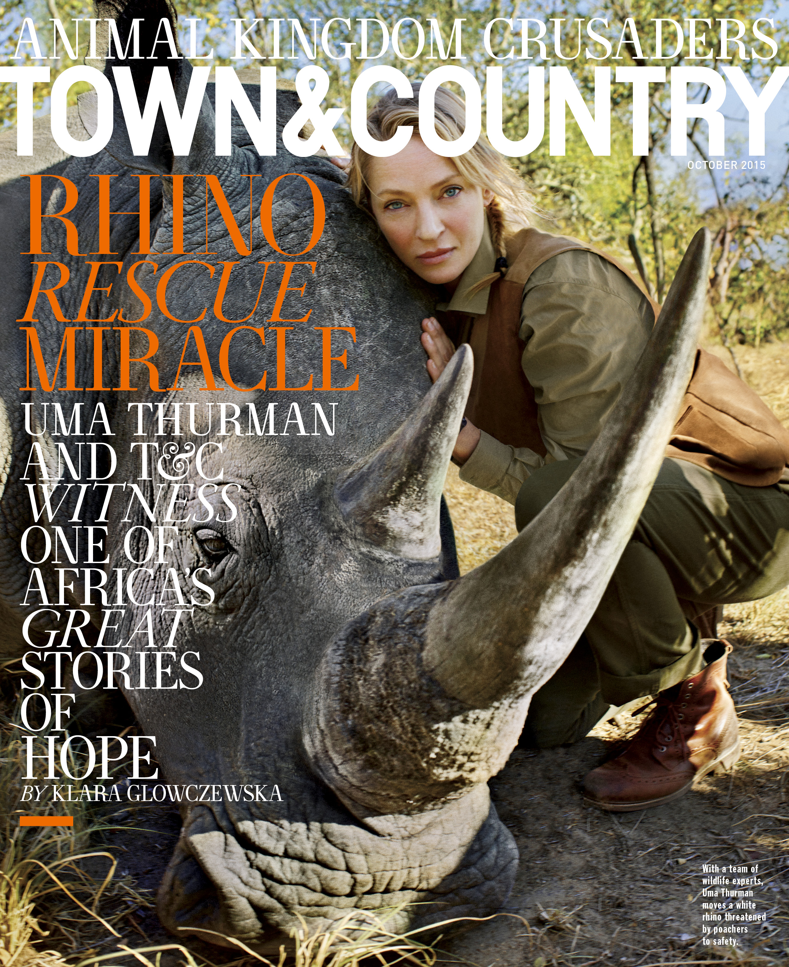 Country magazine. Ума Турман журналы. Rhino Rescue. Дали обложки для журналов Town and Country.