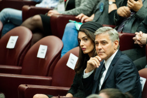 'A Wall A Bridge'_Pontifical Foundation Scholars_Synod Hall_Vatican_George Clooney, Amal Clooney_new york gossip gal