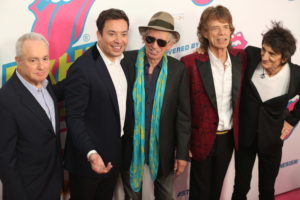 The Rolling Stones Exhibitionism_Industria Superstudio_Lorne Michael, Jimmy Fallon, Kieth Richards, Mick Jagger, Ronnie Wood_new york gossip gal