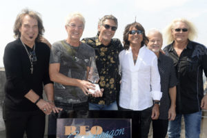 REO Speedwagon_RIAA Diamond Award_Hi Infidelity album_Dave Amato, Kevin Cronin, Bryan Hitt, Neal Doughty, Bruce Hall_Mark Goodman_new york gossip gal