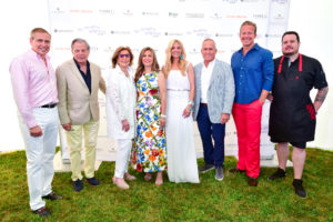 Kenneth Fishel_Samuel Waxman M.D_Marion N. Waxman_Maria Fishel_Ramy Brook Sharp_Joe Farrell_Chris Wragge_Chef Matt Lambert_new york gossip gal_The Samuel Waxman Cancer Research Foundation_14th Annual The Hamptons Happening_Bridgehampton, NY