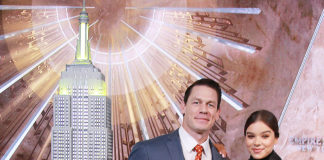 John Cena-Hailee Steinfeld-Bumblebee-ceremonial Lighting of The Empire State Building-Make-A-Wish Foundation -ohn Cena-Hailee Steinfeld-new york gossip gal