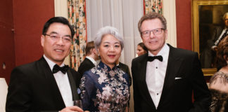 Ambassador Ping Huang, Chinese Consul General to New York, and his wife Mrs.Lilly Zhang, Austrian Ambassador to the United States Wolfgang Waldner,vienna philharmonic,new york gossip gal