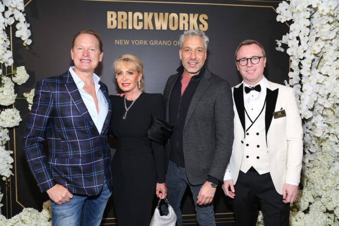 From Left to Right: Carson Kressley, Robyn Partridge, Thom Filicia and Mark Ellenor ,new york gossip gal,brickworks new york design studio,thom filicia,carson kressley